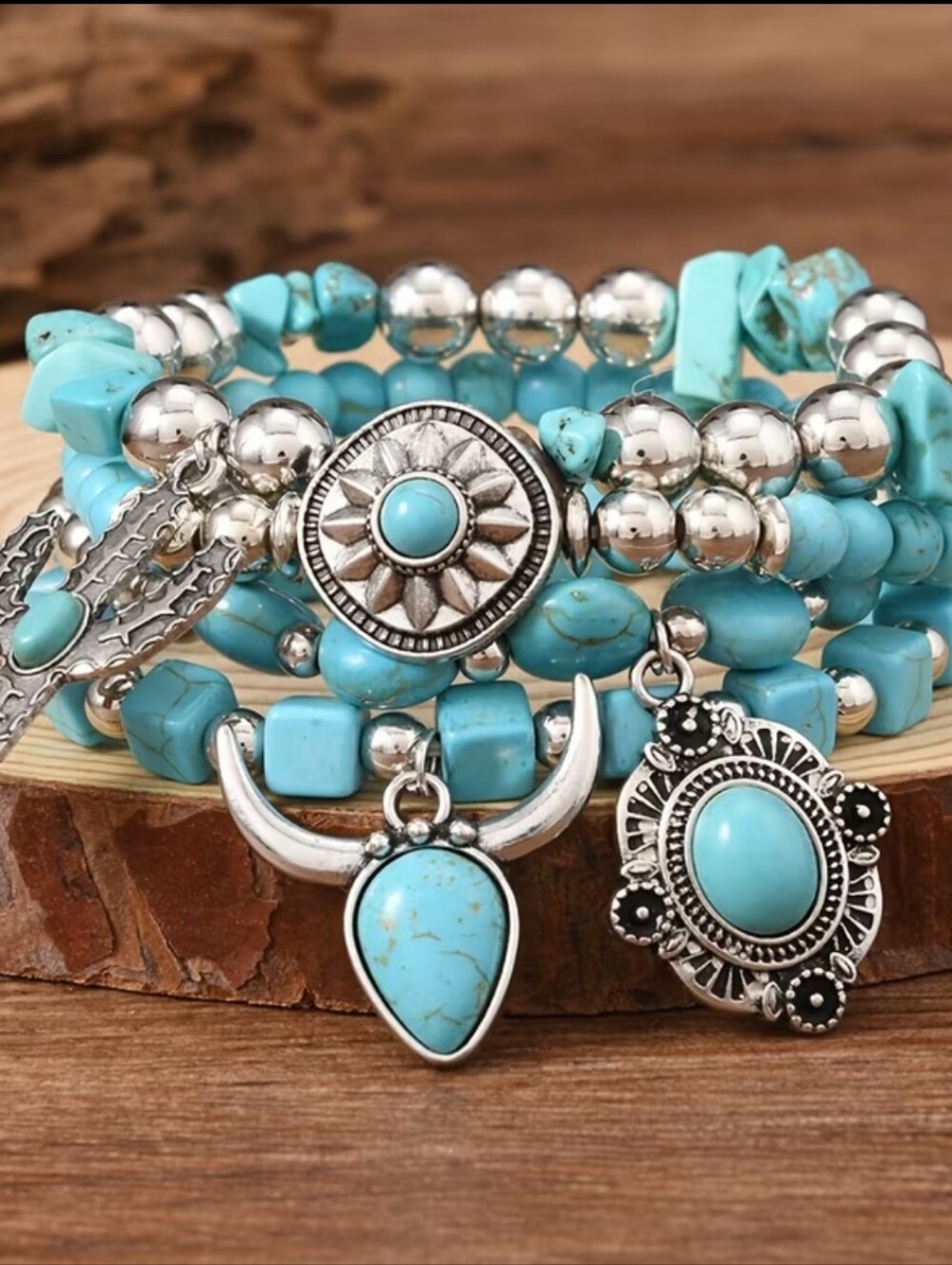 4 Piece Boho Beaded Bracelet